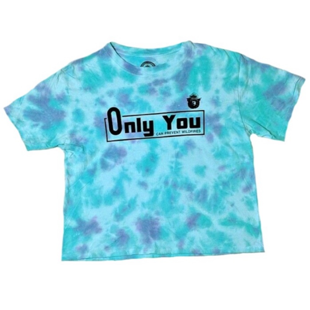 Smokey The Bear Tie-Dye Crop Top